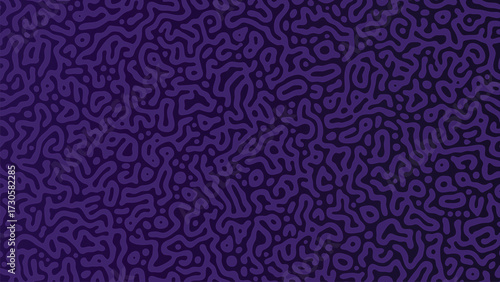 Purple seamless Turing diffusion pattern background in with chaotic linear motion. Features abstract biological shapes and organic textures. Perfect for trendy wallpapers and backdrops