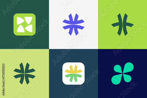 Sustainable Healthcare Logo Bundle - Eco Medical Brand Identity Vector Set