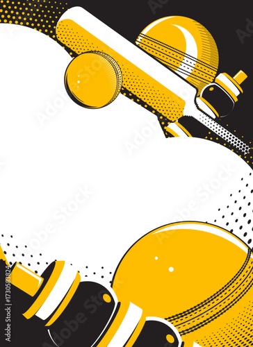 Abstract cricket background design. Sports concept
