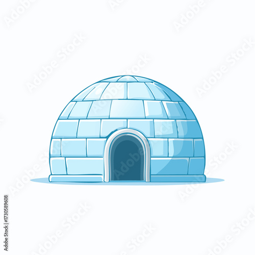 Illustration d'un igloo isolé sur fond blanc