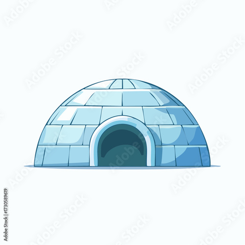 Illustration d'un igloo isolé sur fond blanc