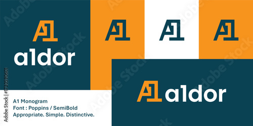 A1 Monogram Logo with Bold Geometric Design