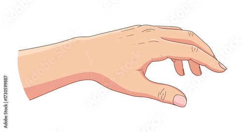 Stylized human hand reaching out with open palm offering help for design projects