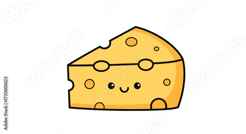 Whimsical cheese slice character with a cheerful face and playful design featuring cartoonish