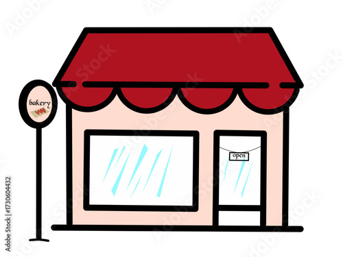 vector illustration of a house bakery 