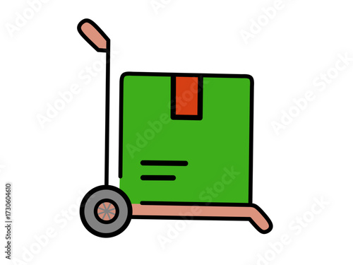 hand truck with box