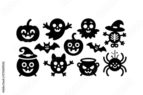 set of halloween monsters