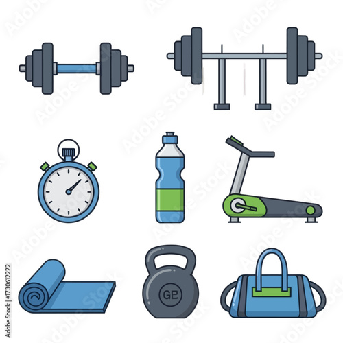 Achieve your fitness goals with this collection of essential workout gear, perfect for any home gym or personal training session.
