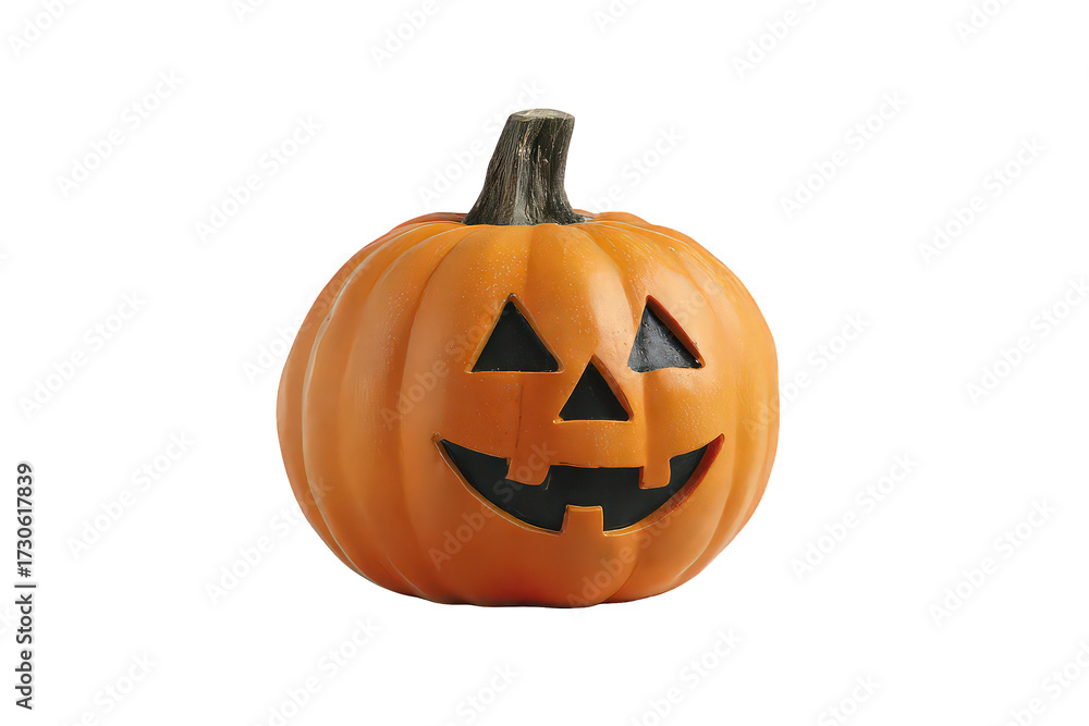 Fototapeta premium Glittery Orange Halloween Pumpkin on Transparent Background