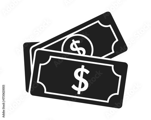 "Stack of Dollar Bills Flat Design Icon for Finance, Banking, Savings & Payment Solutions"
