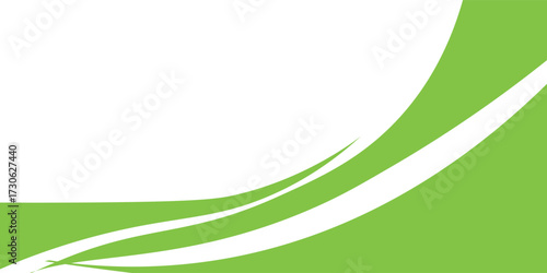 Abstract minimal background with green gradient. Dynamic wave banner background with soft green color. vector