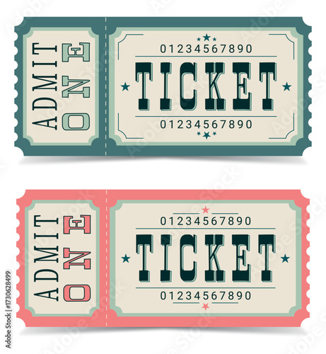 Ticket. Vector.