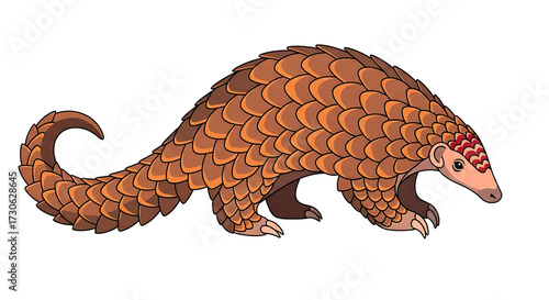 Stylized Pangolin Illustration