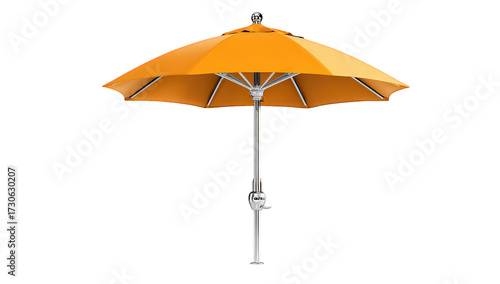 Orange Patio Umbrella on Transparent Background