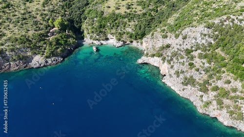 The beautiful and famous Baia degli Infreschi, near Marina di Camerota, Cilento, Campania, Italy.