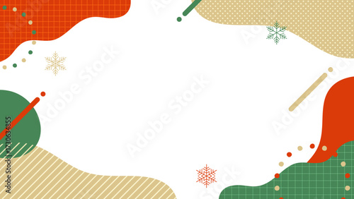クリスマスのポップなイベント バナー 背景 16:9	