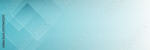 Minimalist teal gradient background with geometric shapes creating a sense of depth and modern simplicity, perfect for adding