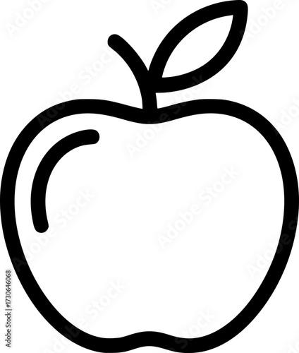 Apple Fruit Outline Icon
