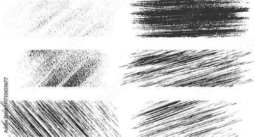 Monochrome Distressed Texture – Irregular Graphic Elements, Uneven Grunge  Abstract Vector Overlay  Grunge Halftone Gradient Background – Faded Noise Texture, Black & White Sand, Retro Pixel, Anime & 