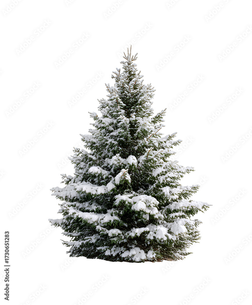Fototapeta premium christmas tree isolated on white