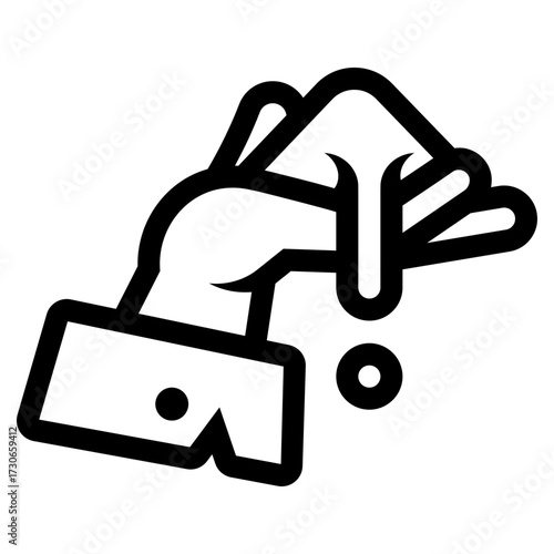 hand holding sugar icon
