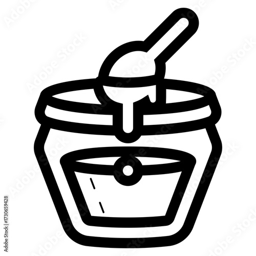 honey jar with spoon icon