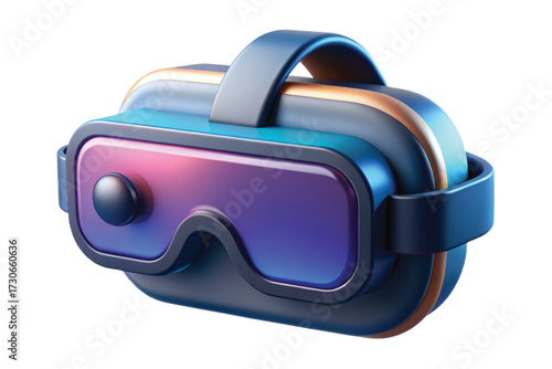 3D Rendered Virtual Reality Headset with Gradient Lenses
