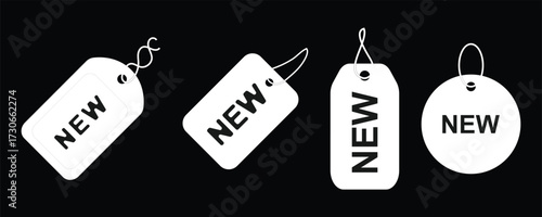 New tag symbol icon, new product, novelty, newest item. new badge vector icon . special offer tag.