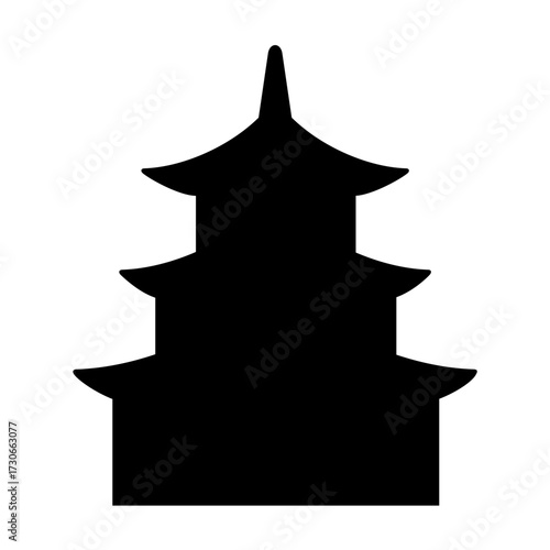 Icon of Vihara. Vector Image