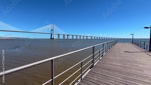 Vasco da Gama Bridge in Lisbon, Portugal