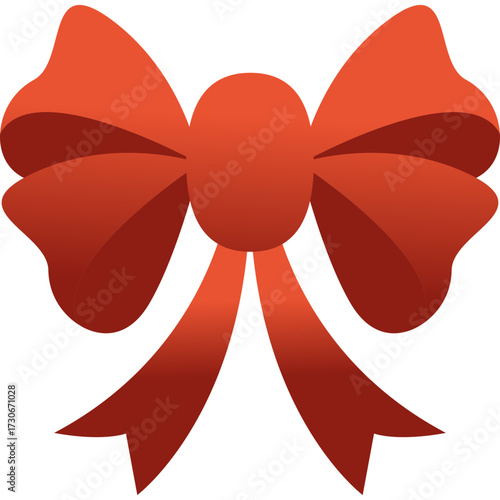 Flat Christmas Bow Icon for Holiday Designs