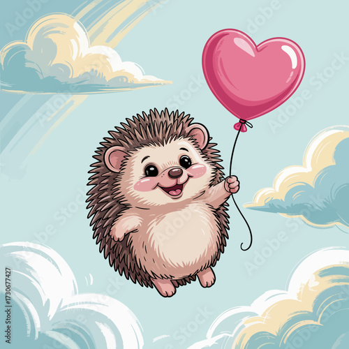 hedgehog with heart