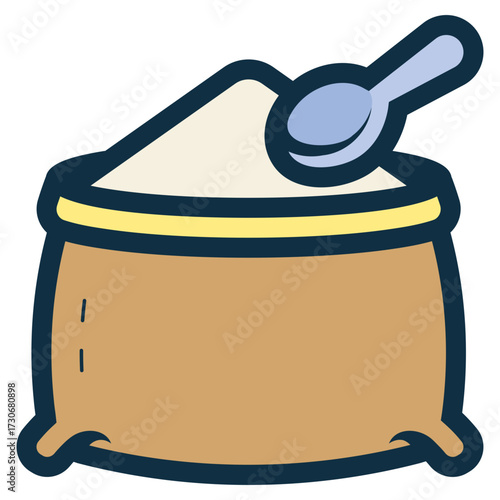 sugar sack with spoon icon