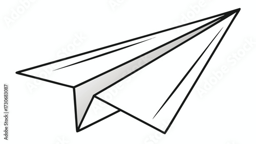 Hand folded paper airplane in flight origami travel