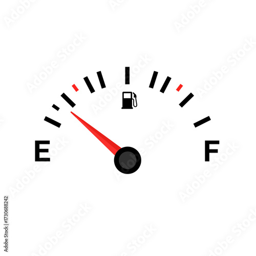 Fuel Gauge Showing Near Full Tank – Car Dashboard Gas Indicator