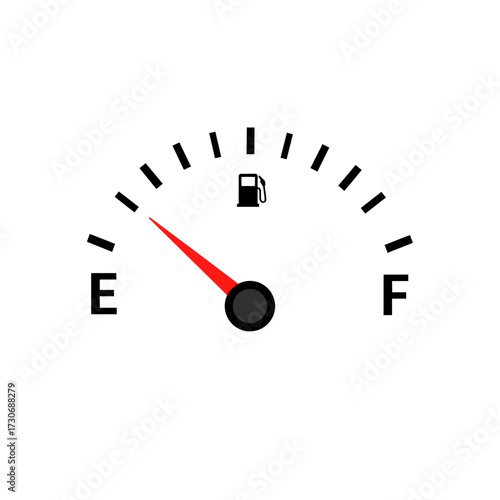 Fuel Gauge Showing Near Full Tank – Car Dashboard Gas Indicator