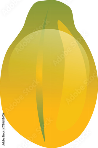 illustration of a ripe papaya 