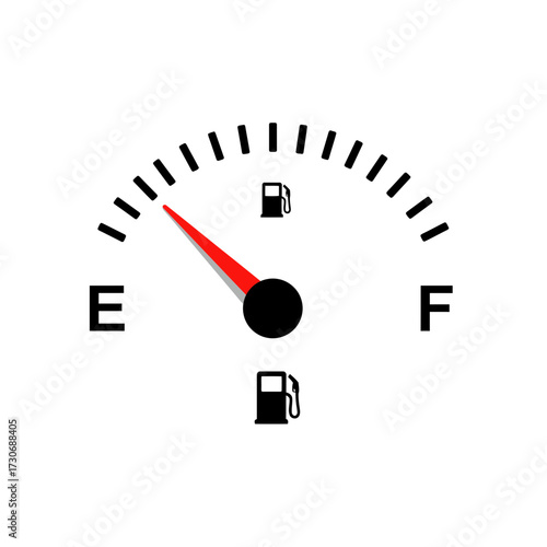 Fuel Gauge Showing Near Full Tank – Car Dashboard Gas Indicator