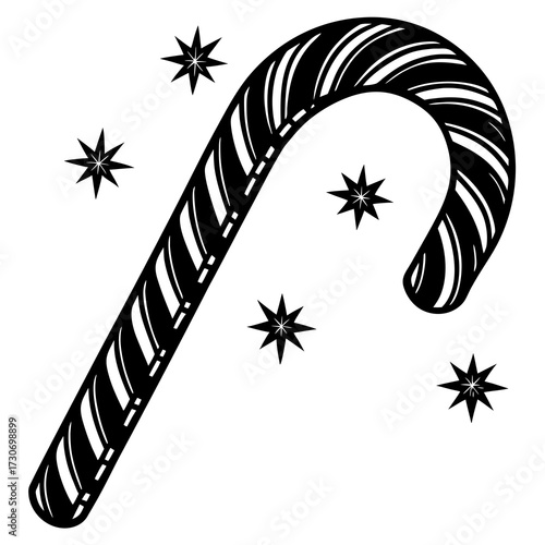 Stock illustration with a coloré noël bonbon symbole on a cercle décoration vecteur conception of rayes art aliment icône for affaires