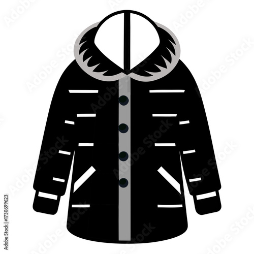 vector illustration of black and white clothes