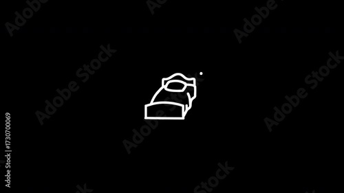 Bed Sleeping Doodle Icon