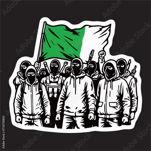 A vector of Group of Ultras Hooligans 