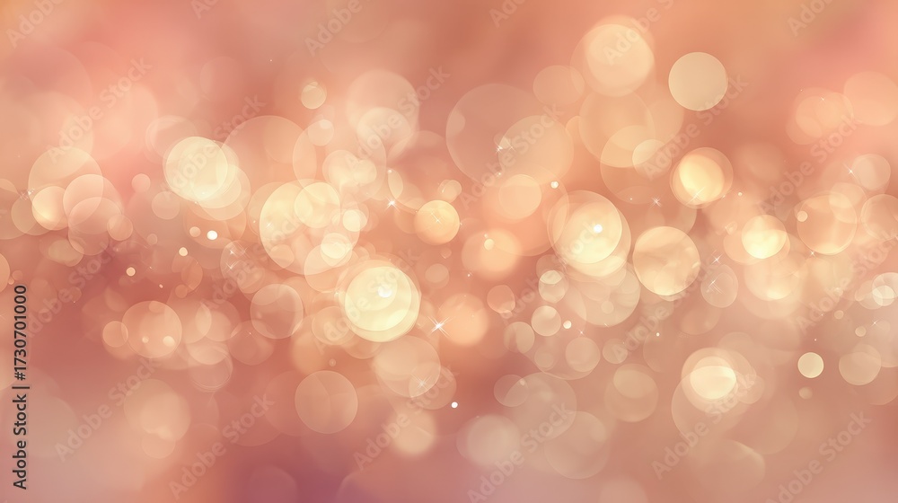Fototapeta premium soft peach and cream bokeh lights on fuzzy texture