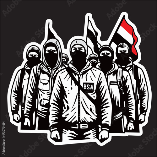 A vector of Group of Ultras Hooligans 