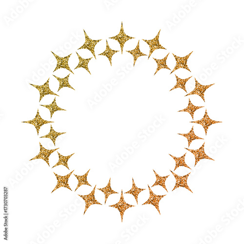 Frame of stars with sparkles - vector
