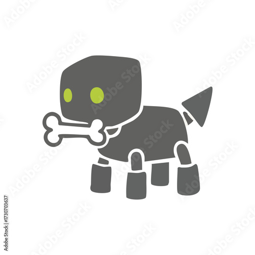 AI Pup Holding Beloved Treat. This delightful digital dog, an emblem of advanced technology and companionship, cherishes its prized snack. It embodies futuristic loyalty and playful spirit.