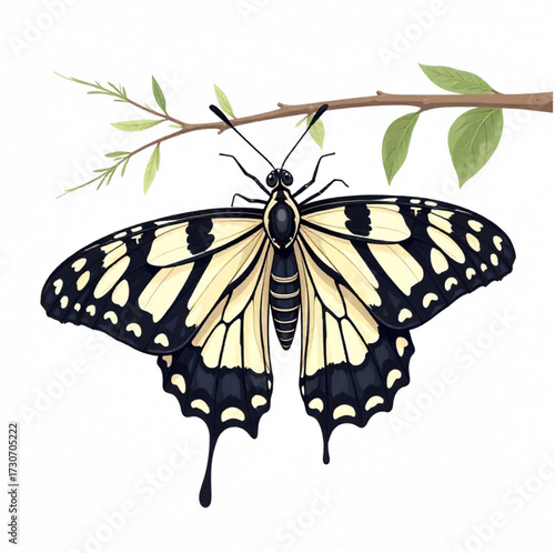butterfly on white background
