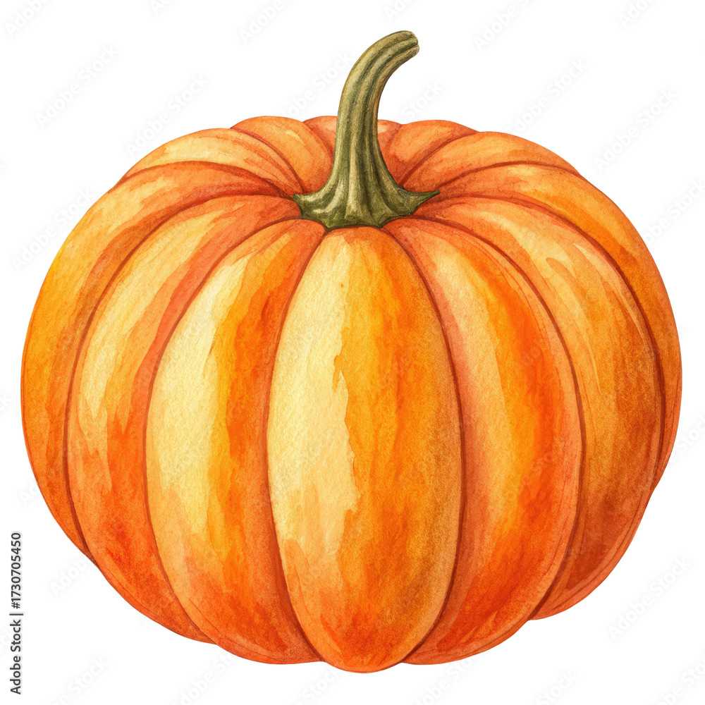 Obraz premium Pumpkin illustration watercolor style png watercolor pumpkin png painted pumpkin png pumpkin art png fall pumpkin png transparent background image