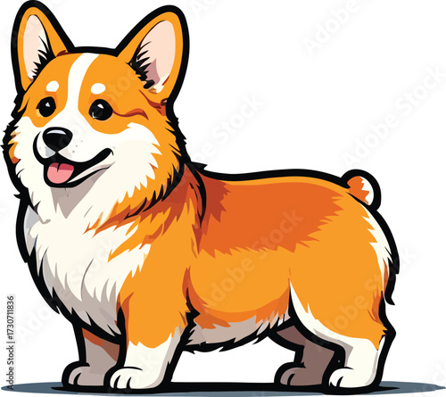 Cute cartoon a illustrator vector Corgi