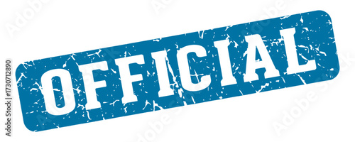official rectangular sign. official stamp
